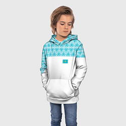 Толстовка-худи детская Казахстан Форма, цвет: 3D-белый — фото 2