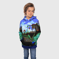 Толстовка-худи детская TERRARIA, цвет: 3D-синий — фото 2