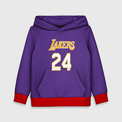 Толстовка-худи детская Los Angeles Lakers Kobe Brya, цвет: 3D-красный