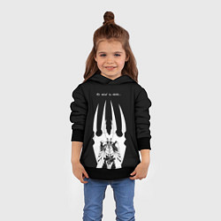 Толстовка-худи детская Hollow Knight, цвет: 3D-черный — фото 2