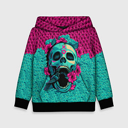 Детская толстовка Неоновый череп