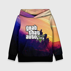 Толстовка-худи детская GTA 5, цвет: 3D-черный