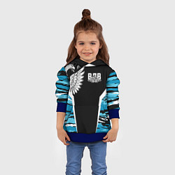 Толстовка-худи детская Камуфляж ВДВ, цвет: 3D-синий — фото 2