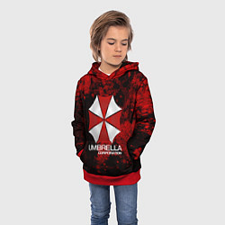 Толстовка-худи детская UMBRELLA CORP, цвет: 3D-красный — фото 2