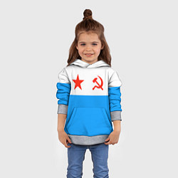Толстовка-худи детская ВМФ СССР, цвет: 3D-меланж — фото 2