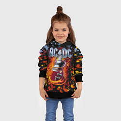 Толстовка-худи детская ACDC, цвет: 3D-черный — фото 2