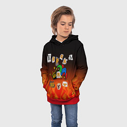 Толстовка-худи детская Король и Шут, цвет: 3D-красный — фото 2