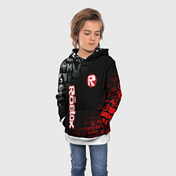 Толстовка-худи детская ROBLOX, цвет: 3D-белый — фото 2