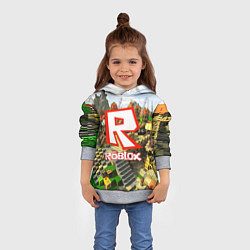 Толстовка-худи детская ROBLOX, цвет: 3D-меланж — фото 2