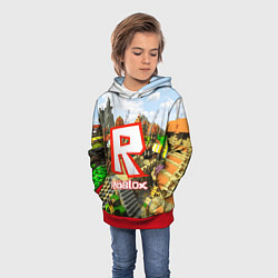 Толстовка-худи детская ROBLOX, цвет: 3D-красный — фото 2