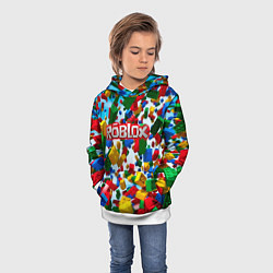 Толстовка-худи детская Roblox Cubes, цвет: 3D-белый — фото 2