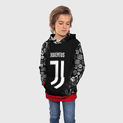 Толстовка-худи детская JUVENTUS, цвет: 3D-красный — фото 2