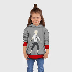 Толстовка-худи детская Atsushi Nakajima, цвет: 3D-красный — фото 2