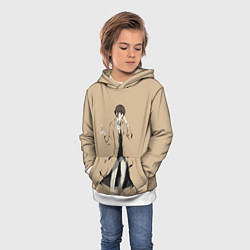 Толстовка-худи детская Osamu Dazai, цвет: 3D-белый — фото 2