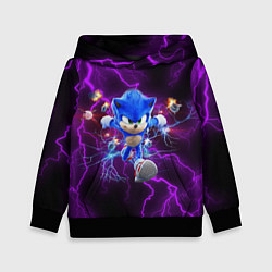 Толстовка-худи детская SONIC, цвет: 3D-черный
