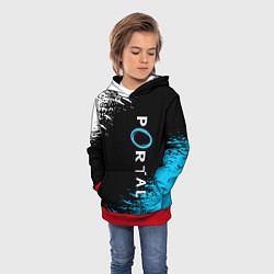 Толстовка-худи детская PORTAL, цвет: 3D-красный — фото 2
