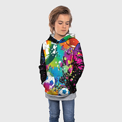Толстовка-худи детская Football Paints, цвет: 3D-меланж — фото 2