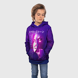 Толстовка-худи детская Доктор Стоун, цвет: 3D-синий — фото 2