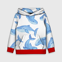 Детская толстовка Косяк китов
