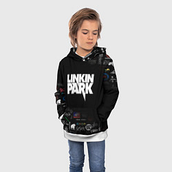 Толстовка-худи детская LINKIN PARK, цвет: 3D-белый — фото 2