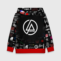 Толстовка-худи детская LINKIN PARK, цвет: 3D-красный