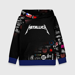 Толстовка-худи детская Metallica, цвет: 3D-синий