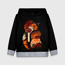 Толстовка-худи детская JAPAN FOX, цвет: 3D-меланж