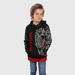 Толстовка-худи детская Россия, цвет: 3D-красный — фото 2