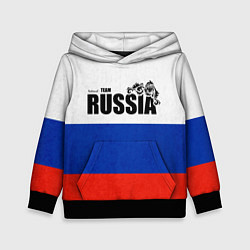 Толстовка-худи детская Russia, цвет: 3D-черный