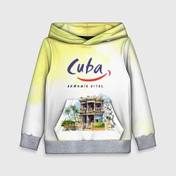 Толстовка-худи детская Куба, цвет: 3D-меланж