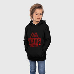 Толстовка-худи детская Twin Peaks, цвет: 3D-черный — фото 2