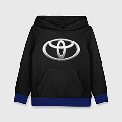 Толстовка-худи детская Toyota carbon, цвет: 3D-синий