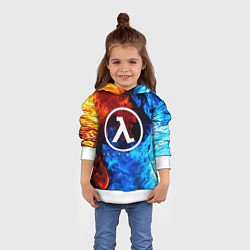 Толстовка-худи детская HALF-LIFE, цвет: 3D-белый — фото 2