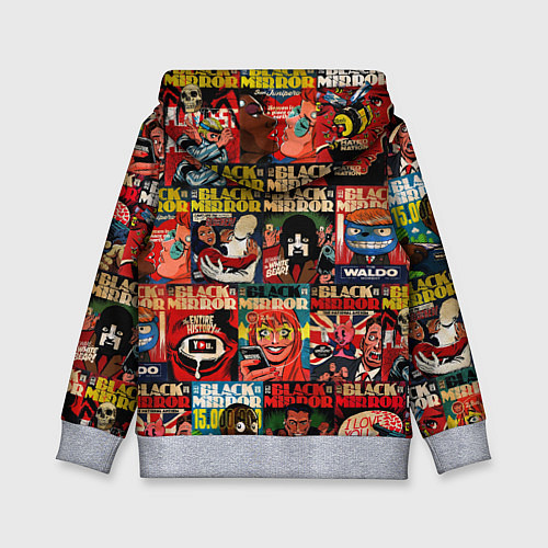 Детская толстовка ЧЕРНОЕ ЗЕРКАЛО / 3D-Меланж – фото 2