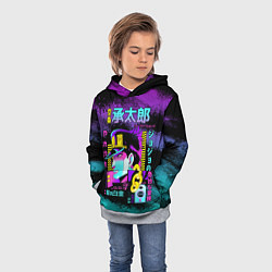 Толстовка-худи детская Приключения ДжоДжо, цвет: 3D-меланж — фото 2