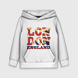 Толстовка-худи детская London, цвет: 3D-белый