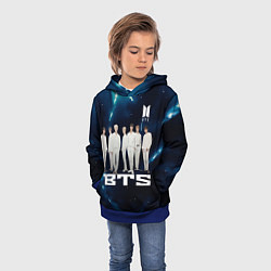 Толстовка-худи детская BTS, цвет: 3D-синий — фото 2