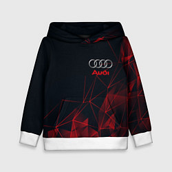 Толстовка-худи детская AUDI, цвет: 3D-белый