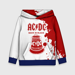Толстовка-худи детская ACDC Back in Black, цвет: 3D-синий