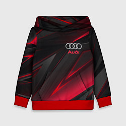 Толстовка-худи детская AUDI, цвет: 3D-красный
