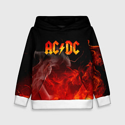 Толстовка-худи детская ACDC, цвет: 3D-белый