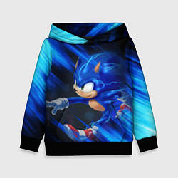 Толстовка-худи детская SONIC, цвет: 3D-черный