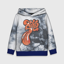 Толстовка-худи детская Rolling stones, цвет: 3D-синий