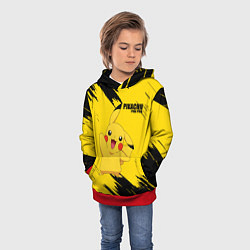 Толстовка-худи детская PIKACHU: PIKA PIKA, цвет: 3D-красный — фото 2