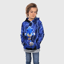 Толстовка-худи детская SONIC, цвет: 3D-меланж — фото 2