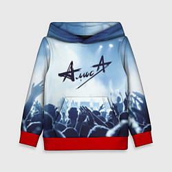 Толстовка-худи детская Алиса, цвет: 3D-красный