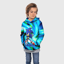 Толстовка-худи детская Sonic, цвет: 3D-меланж — фото 2