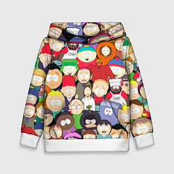 Толстовка-худи детская South Park персонажи, цвет: 3D-белый
