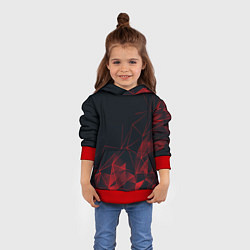 Толстовка-худи детская RED STRIPES, цвет: 3D-красный — фото 2