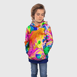 Толстовка-худи детская TIE DYE, цвет: 3D-синий — фото 2